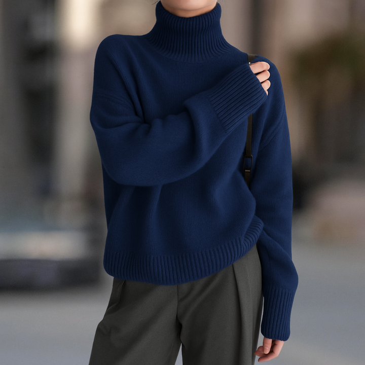 ELARA CASHMERE-BLEND TURTLENECK SWEATER